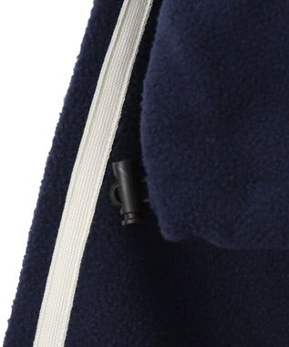 WEGO ハーフジップフリースショートプルオーバー ネイビー