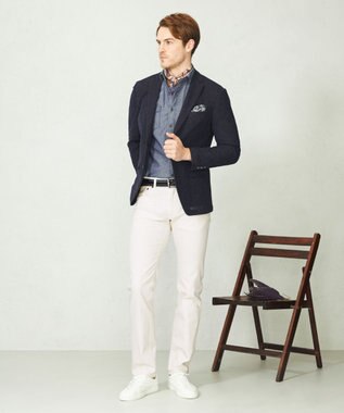 JOSEPH ABBOUD 【JAPAN FABRIC】 軽量 ラッセルブレザー ネイビー系