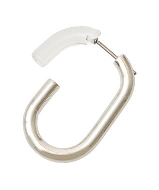 Green Parks ・ＨＡＬＦ　ＴＩＭＥ　ユニッククリアフープピアス Silver