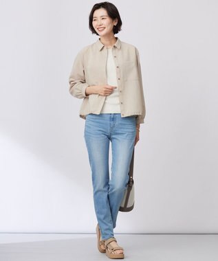 J.PRESS LADIES S 【洗える・接触冷感・防シワ・吸水速乾】BREEZE COOL シャツ ブラウス ベージュ系