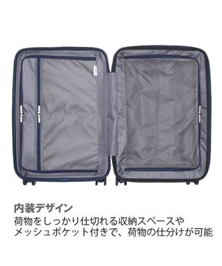 ACE BAGS & LUGGAGE ACE フォールズ スーツケー  4~5泊目安 フロントポケット・キャスターストッパー機能付き 06906 エース ネイビー