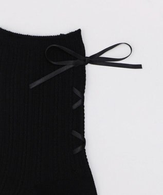 WEGO レースアップバックリボンソックス ブラック