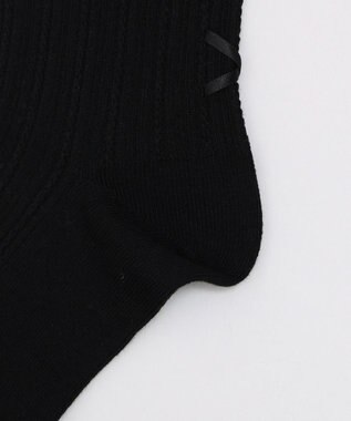 WEGO レースアップバックリボンソックス ブラック