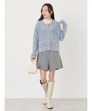 earth music&ecology キラキラシャギーカーディガン Sax