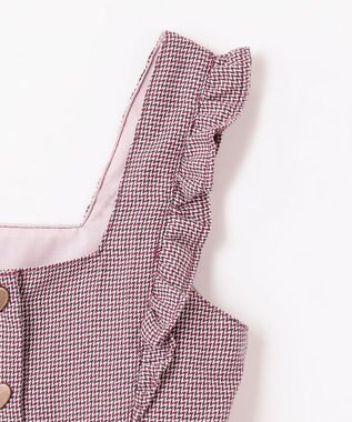 ANY KIDS フリル ジャンパースカート ローズピンク系