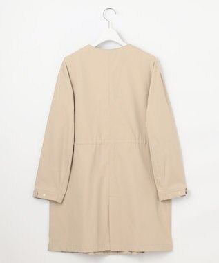 J.PRESS LADIES 【洗える・撥水】ドライツイルストレッチ ノーカラー コート ベージュ系