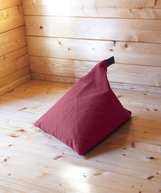 ビーズクッション tetra 8号帆布 ビーズクッション（ミニサイズ） えんじ