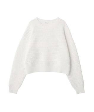CRAFT STANDARD BOUTIQUE レースボーダーニットプルオーバー White
