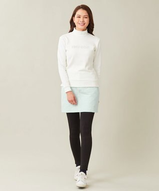 23区GOLF 【WOMEN】【吸湿発熱・ストレッチ】ストレッチ裏フリース レギパン ブラック系