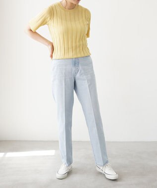 woadblue ハイライズデニムパンツ アイスブルー ICEBLUE