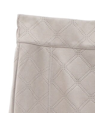 Green Parks ・ＥＬＥＮＣＡＲＥ　ＤＵＥ　エンボスナロースカート Gray Beige