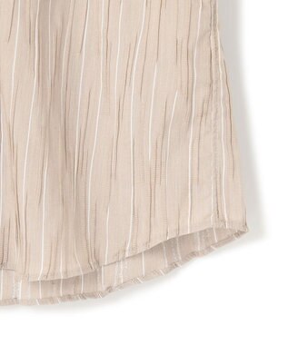 JOSEPH HOMME リンクルストライプ　半袖シャツ ベージュ系1