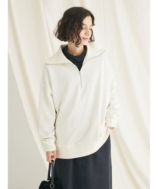 CRAFT STANDARD BOUTIQUE 　裏毛セーラーカラーＺＩＰプルオーバー Ivory