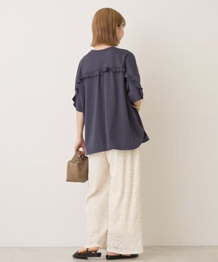 AMERICAN HOLIC バックフリルラウンドカットプルオーバー Charcoal Gray