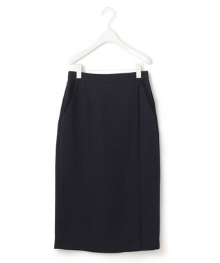 ICB 【接触冷感・UVケア・速乾・洗える】FluidBackSatin ナロースカート ネイビー系