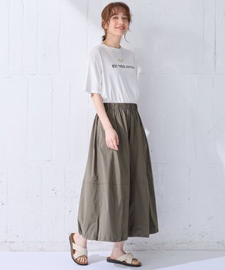 ANY 【汗ジミ防止加工】シルケットスムース半袖ロゴTシャツ オフ