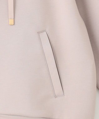 Feroux 【洗える】バックフリル ダンボールパーカー ライトグレー系