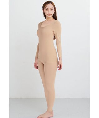 WACOAL あったかインナー 【ふんわりあったか】 8分袖 長袖 天綿オーガニックを使用 あたたかい ムレにくい しなやかでやわらかい 3Lまで対応 大きいサイズ レディース CLD310 /ワコール カラシ