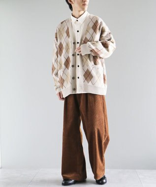 CRAFT STANDARD BOUTIQUE アーガイル柄カーディガン Ivory