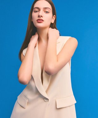 GRACE CONTINENTAL トリアセテーラードジレ キナリ