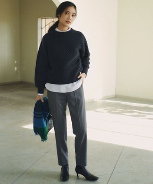 23区 【一部店舗限定/洗える】ハニカム ニット グレー系