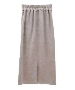 Green Parks ・ＥＬＥＮＣＡＲＥ　ＤＵＥ　エンボスナロースカート Gray Beige