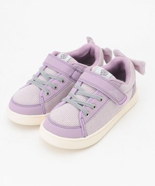 ANY KIDS IFME CALIN バックリボンラメニットスニーカー ラベンダー系