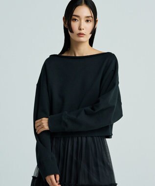 uncrave スウェット ショートトップス（uncrave WHITE） ブラック