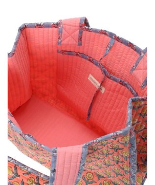 Green Parks ■別注ＣＯＮＴＲＯＬ　ＦＲＥＡＫ　ブロックｐｔキルトトート Pink