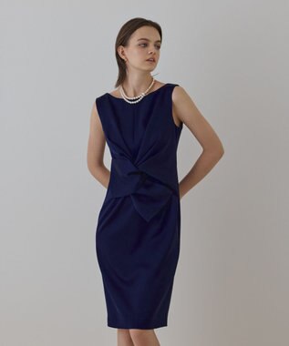 GRACE CONTINENTAL サテンクロスドレープワンピース