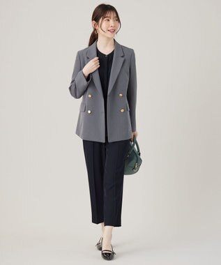 ANY SIS S 【接触冷感・UVカット・速乾】コンフォートビューティサテン パンツ ネイビー