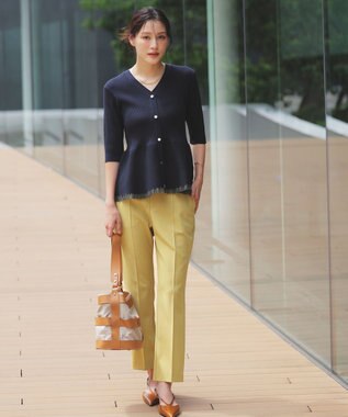 ANY SIS ウーステッドエステル テーパード パンツ シトラスイエロー