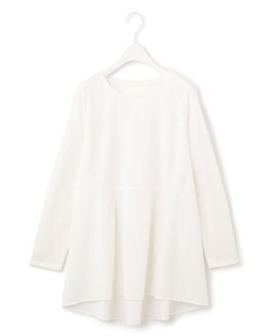 ICB L 【洗える】 タイプライタージャージーコンビ ペプラムプルオーバー オフホワイト系