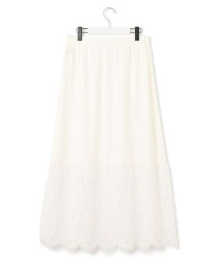 23区 S 【LEE10月号掲載/洗える】レースコンビ ペチコート スカート ホワイト系