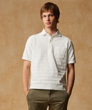 クールビズ【オーガニックコットン使用・日本素材】リンクスボーダー ポロシャツ