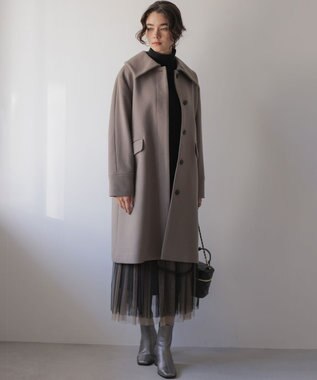 組曲 ウールモッサステンカラー コート ブラウン系