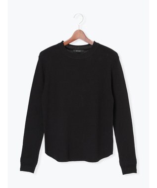 Te chichi チャーム付きワッフルニットプルオーバー ブラック