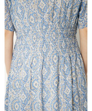 CRAFT STANDARD BOUTIQUE インド綿オープンカラーワンピース Blue