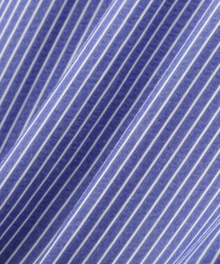YECCA VECCA パールタックスリーブブラウス Stripe