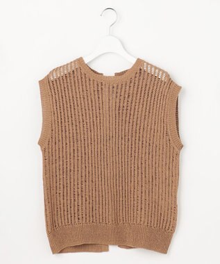 自由区 【レイヤード・旬スタイル】リネンコットン ベスト