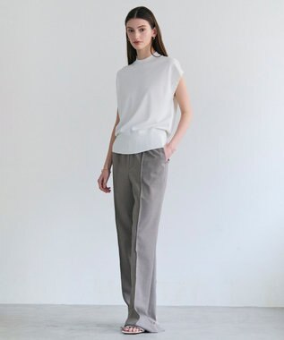 BEIGE， NADIA / シアーコンビ ストレッチニット Ecru