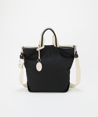 TOPKAPI 【TREASURE TOPKAPI】ストライプハンドル ナイロン 縦型 2way トートバッグ A4対応 ブラック