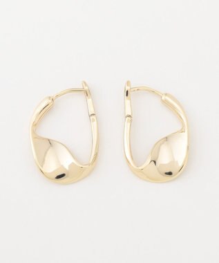ANY 【WEB限定】メタルフープモチーフピアス(両耳用) ライトゴールド