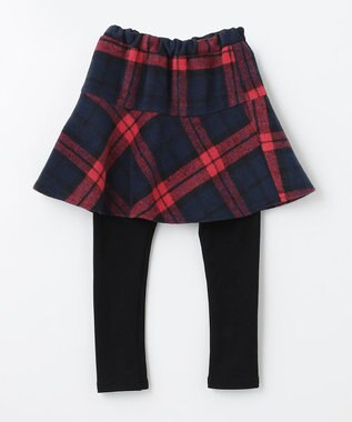 ANY KIDS タータンチェックスカッツ レッド系チェック