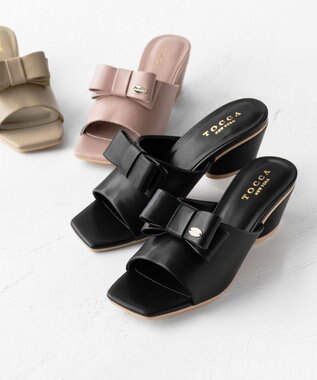 TOCCA NOBLE RIBBON MULE SANDALS サンダル ブラック系
