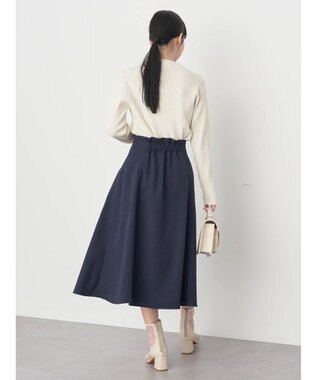earth music&ecology すきな丈フレアスカート Navy
