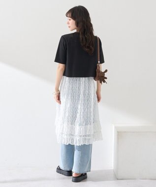 earth music&ecology カットリブＷジップカーディガン Black