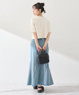 earth music&ecology カットリブＷジップカーディガン Ivory