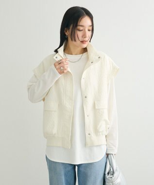 Green Parks ２ＷＡＹ　　ジャガードブルゾン Ivory