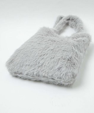 WEGO ラメファートート ライトグレー